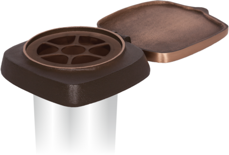 Vase escamotable avec couvercle intérieur et tube protectrice 3 x 12 x 12 cm – Image 2