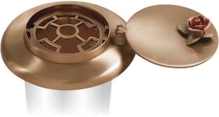 Vasenkranz mit Klappdeckel Einsatz und Aussenbehälter – Bild 4