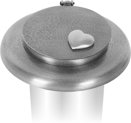 Vase escamotable avec couvercle avec coeur intérieur et tube protectrice d = – Image 6