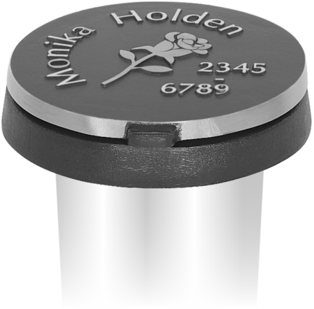 Vase-ring with lid with text container and protective container mit Text nac - Image 2