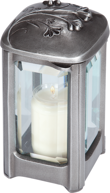 Lanterne avec fleurs et verre en cristal 20 x 11 x 11 cm – Image 3