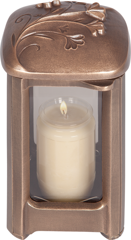 Lanterne avec fleurs et verre en cristal 20 x 11 x 11 cm – Image 2