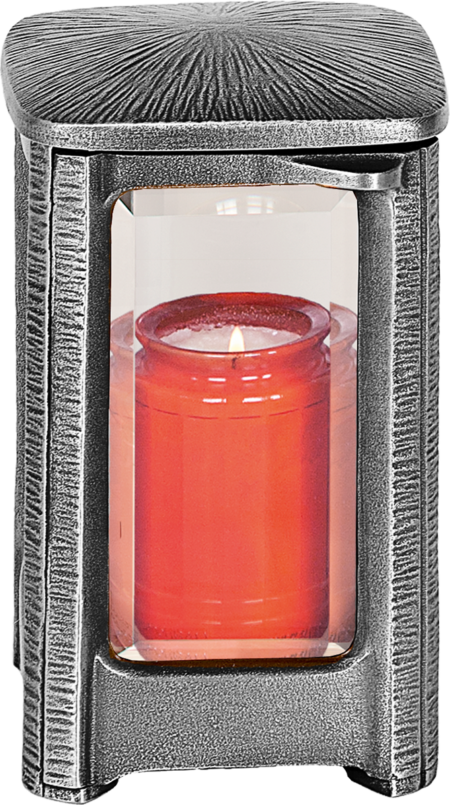 Lantaarn met kristalglas 17 x 11 x 11 cm - Afbeelding 2