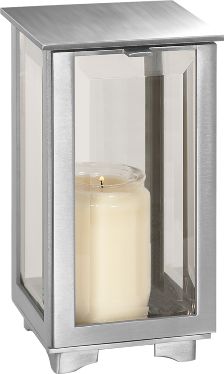 Lantaarn met kristalglas h = 18 cm, 10,5 x 10;5 cm - Afbeelding 2