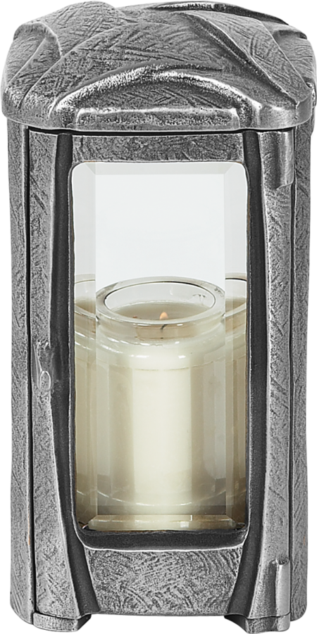 Lantaarn met kristalglas 22 x 12 x 12 cm - Afbeelding 2