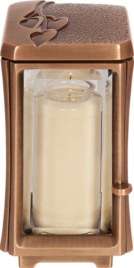 Lantaarn met bladen 25 x 12 x 12 cm