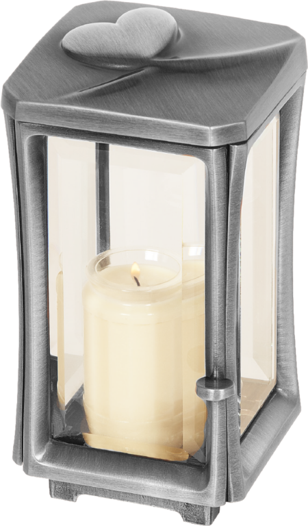 Lantern with heart with crystal glass 20 x 10 x 10 cm - Image 2