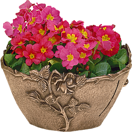 Coupe avec rose avec réservoir d'eau h = 21cm, d = 35 cm – Image 3