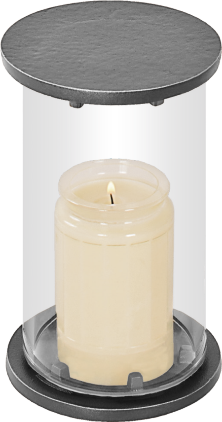 Cylindrical glass lamp for 3-day candles h = 15 cm. d = 10,5 cm 79560/13 - Image 2
