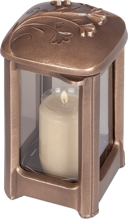 Lantern with flowers 20 x 11 x 11 cm