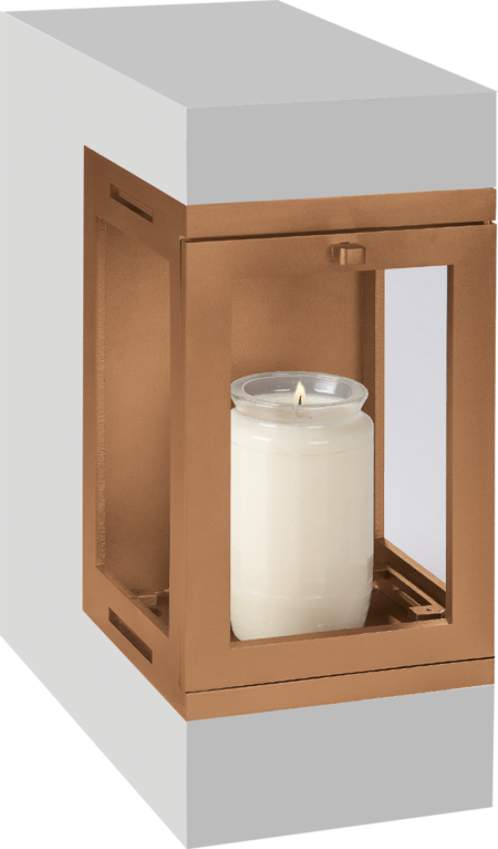 Lantern 19 x 12 x 12 cm mit 3 Klarglasscheiben Tür vorne Türanschlag rechts - Image 2