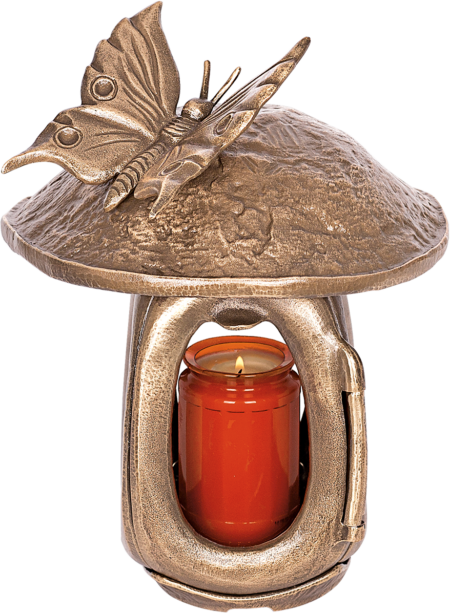 Lantern with butterfly 27 x 21 x 21 cm