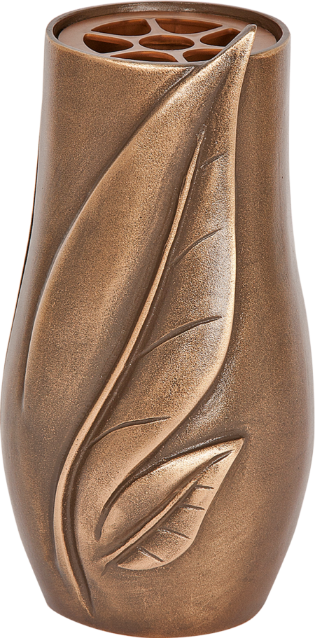 Vase mit Blättern