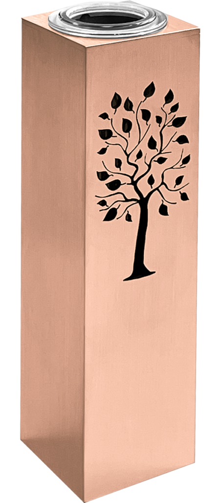 Vase murale 13 x 3,5 x 3,5 cm mit Baum
