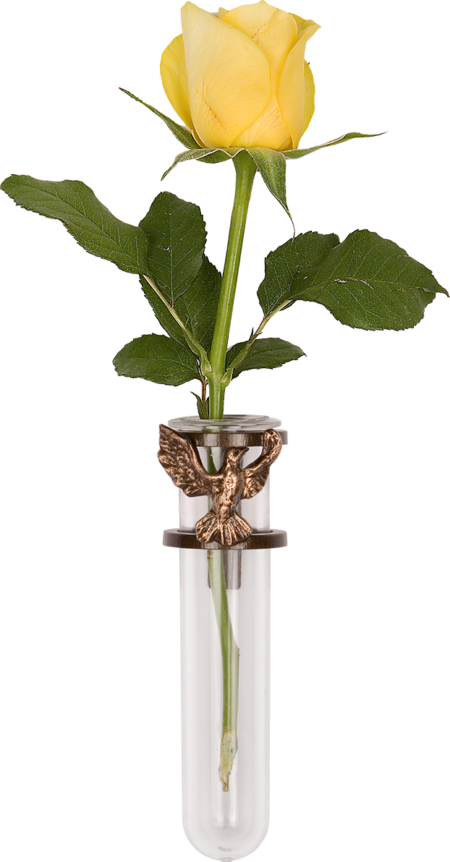 Wall vase h=13 cm, d=3,7 cm K A R B bronzebraun oder coloriert
