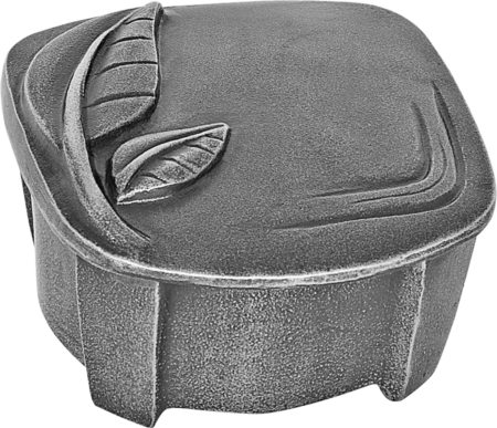 Bénitier avec feuilles h = 8 cm, 11 x 11 cm – Image 2