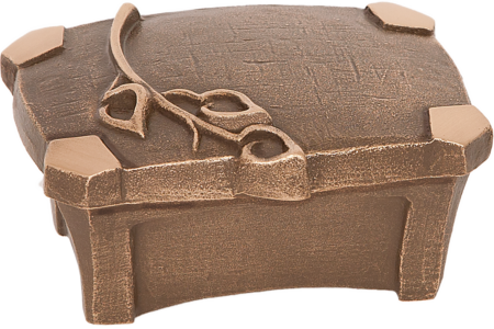 Holy water font with leaves h = 7 cm, 12 x 8 cm