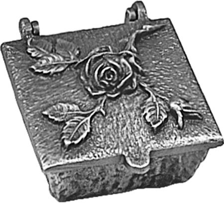 Holy water font with rose 7 x 11 x 11 cm - Image 2