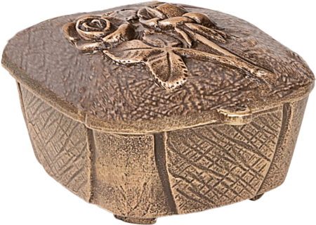 Holy water font with rose h = 8 cm, 12 x 12 cm