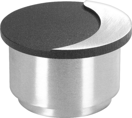 Holy water font h = 6 cm, d = 10 cm mit schwarzem, rundem Deckel