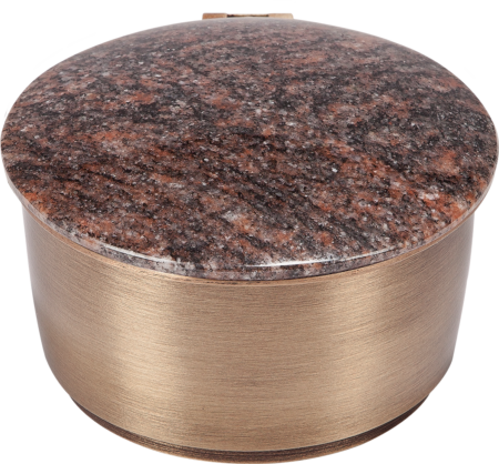 Holy water font with lid in granite ARUBA h = 8 cm, d = 12,5 cm
