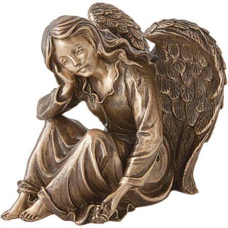 Zittende angel volplastisch h = 17 cm, 19 x 15 cm