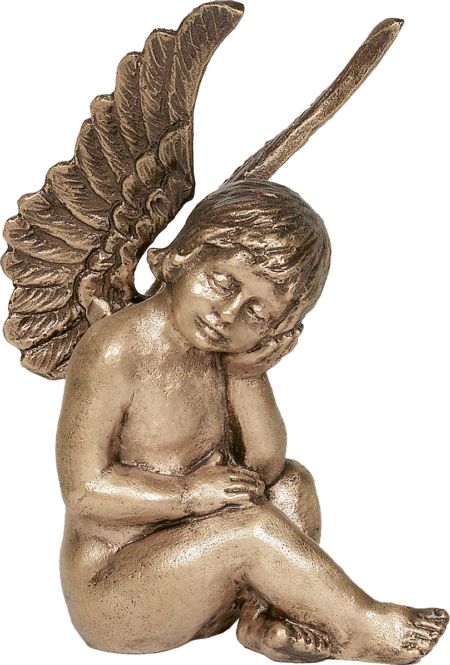 Sitting angel fully sculpted 14 x 10 x 7 cm