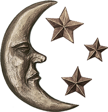 Lune avec 3 étoiles 8 x 5 cm – Image 4
