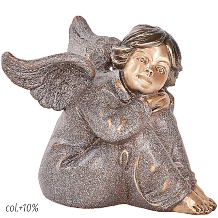 Zittende angel volplastisch h = 9 cm, 10 x 8 cm - Afbeelding 2