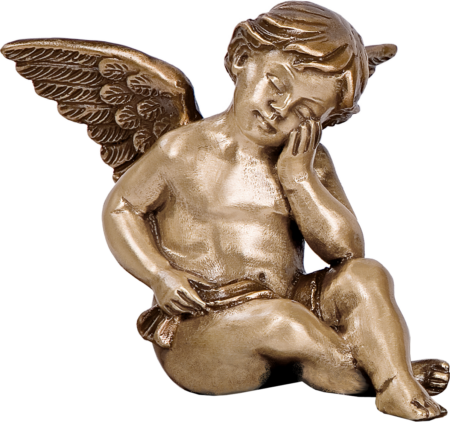 Zittende angel volplastisch 10 x 10 x 10 cm