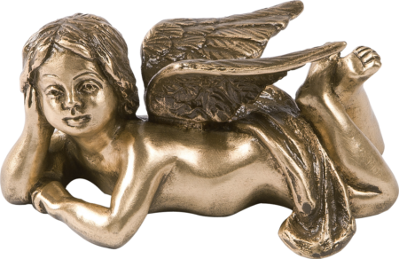 Lying angel sculpted in the round 6 x 11 x 8 cm