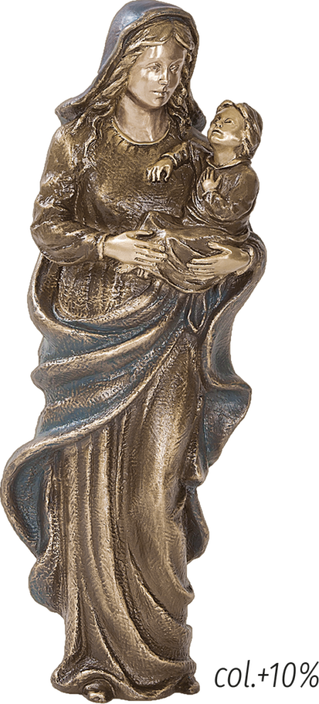 Madonna with child fully sculpted 42 x 17 x 11 cm