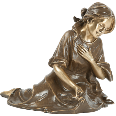 Grieving woman, fully sculpted h = 18 cm, 22 x 15 cm