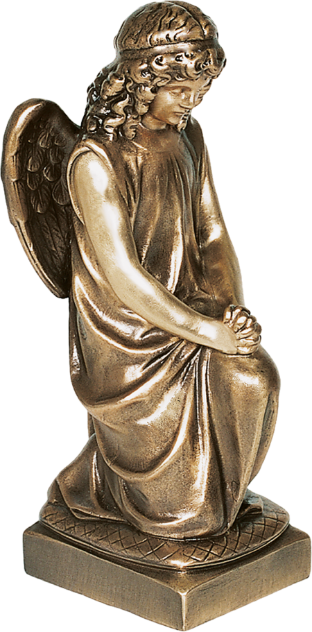 Ange à genoux ronde bosse, dégagé 33 x 11 x 13 cm