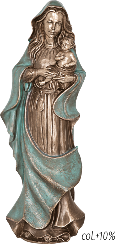 Madonna with child fully sculpted h = 50, 20 x 14 cm
