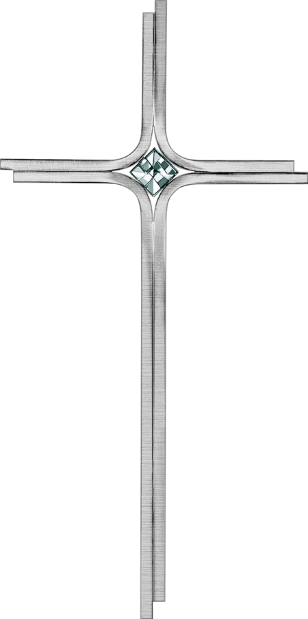 Croix avec pierre de strass 25 x 13 cm