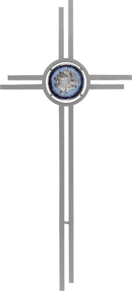Kreuz mit roter oder blauer Glasscheibe – Bild 4