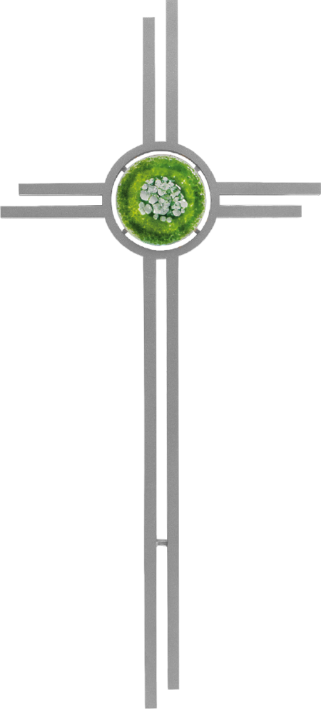 Kreuz mit roter oder blauer Glasscheibe – Bild 5