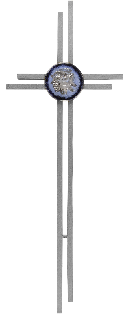 Kreuz mit roter oder blauer Glasscheibe – Bild 4