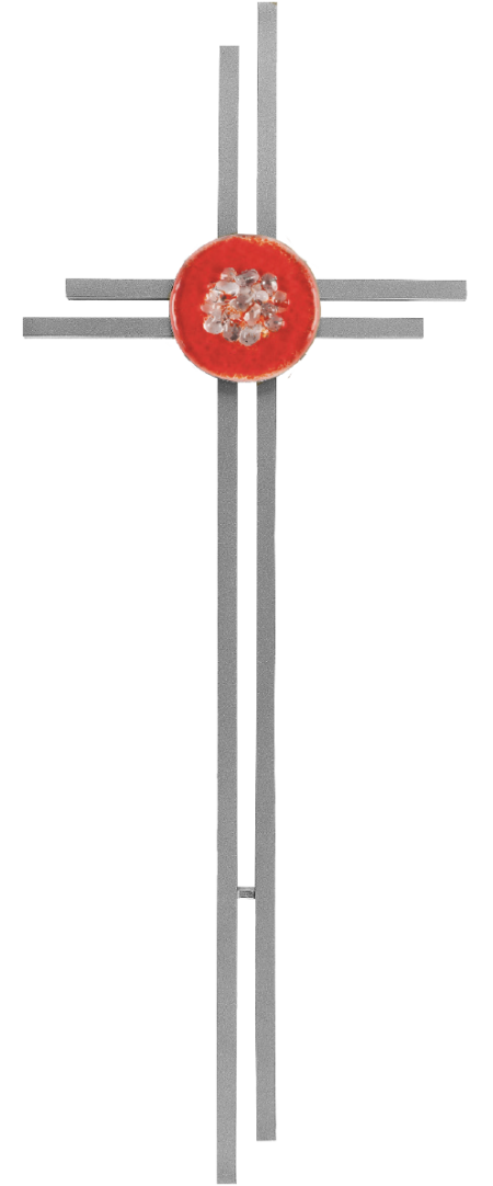 Kreuz mit roter oder blauer Glasscheibe – Bild 6