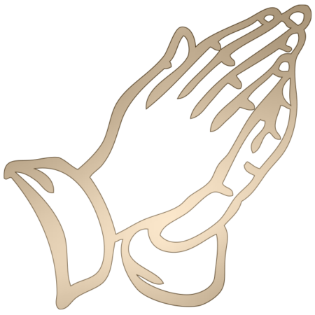 Praying hands left 10 x 7 cm