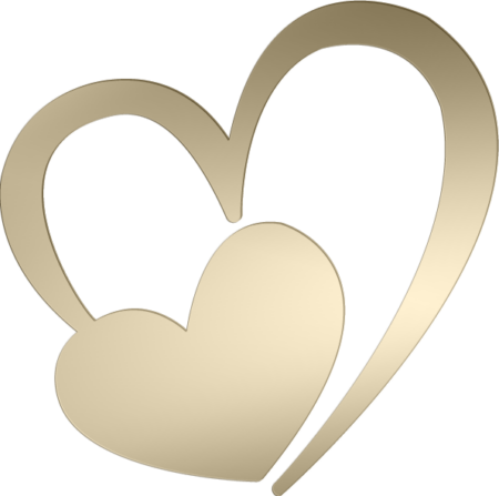 Double heart 10 x 10 cm