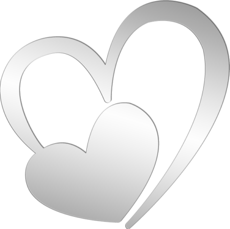 Double heart 10 x 10 cm - Image 3