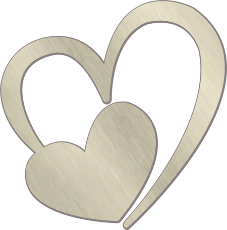 Double heart 10 x 10 cm - Image 4