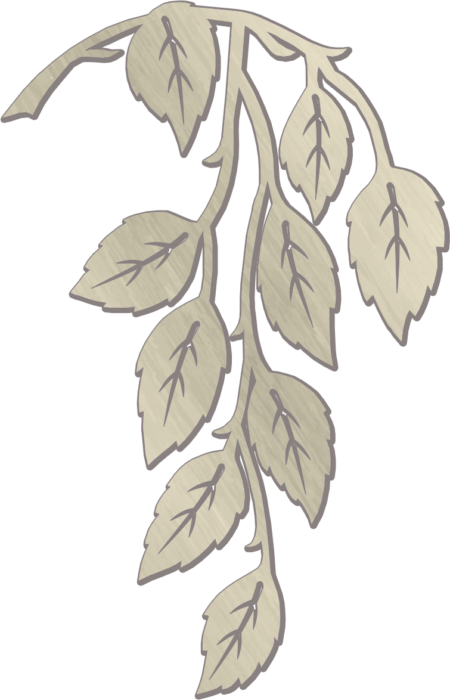 Branche avec 1 feuille volante droite ou gauche 20 x 12 cm – Image 2