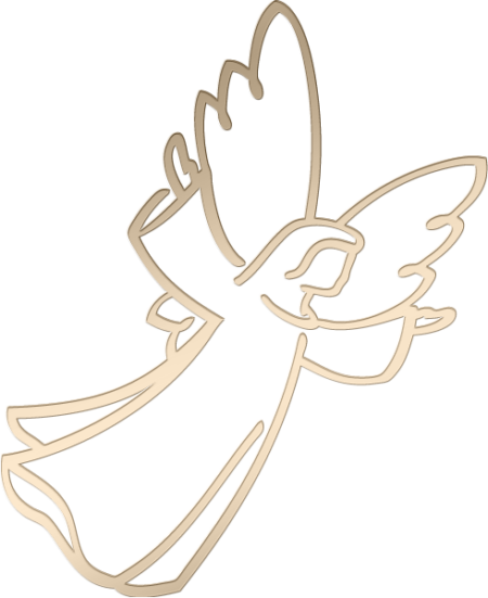 Angel 15 x 8 cm rechts/links