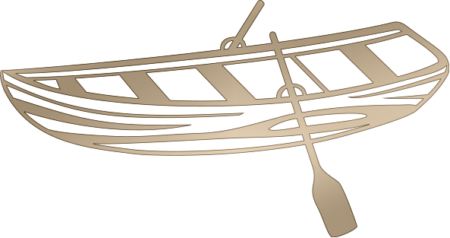 Bateau à rames 8 x 15 cm