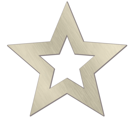 Star with flat surface 5 x 5 cm, d = 4 mm - Image 2