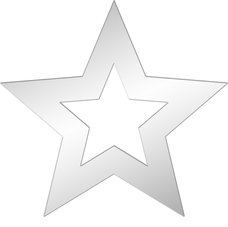 Star with flat surface 5 x 5 cm, d = 4 mm - Image 3