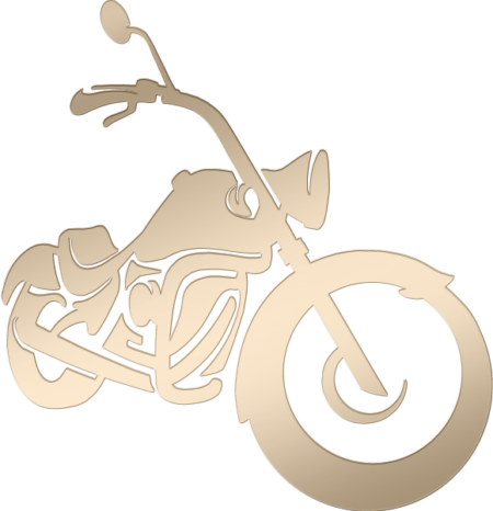 Motocyclette 10 x 10 cm